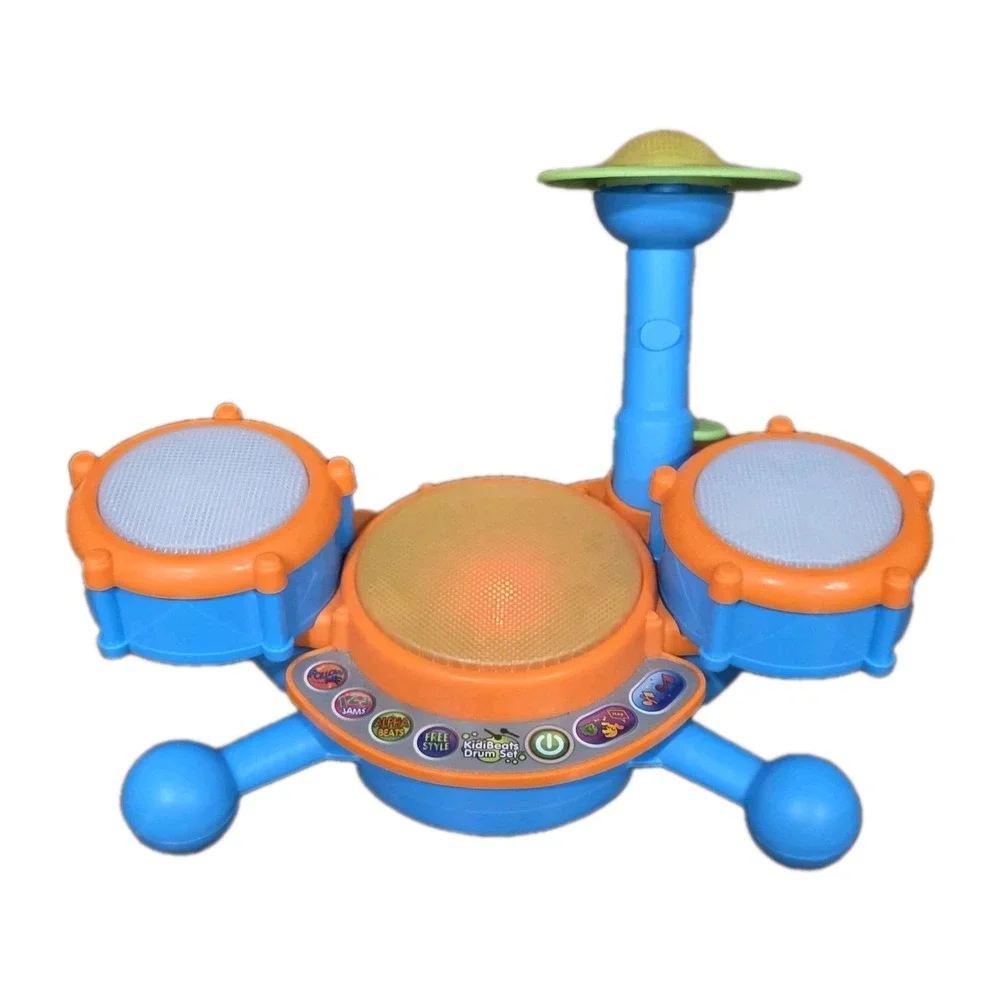 VTech‎ KidiBeats Drum Set Kids Learning Music Toy Blue/Orange - NO DRUMSTICKS